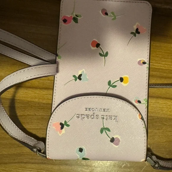 Kate Spade New York Floral Leather Phone Crossbody Bag - NWOT - Picture 10 of 13